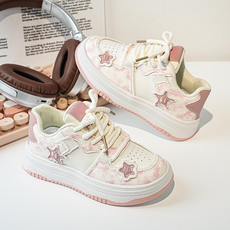 2025 Kids' Lightweight Sneakers: Spring/Autumn Thick Sole Running Shoes for Girls