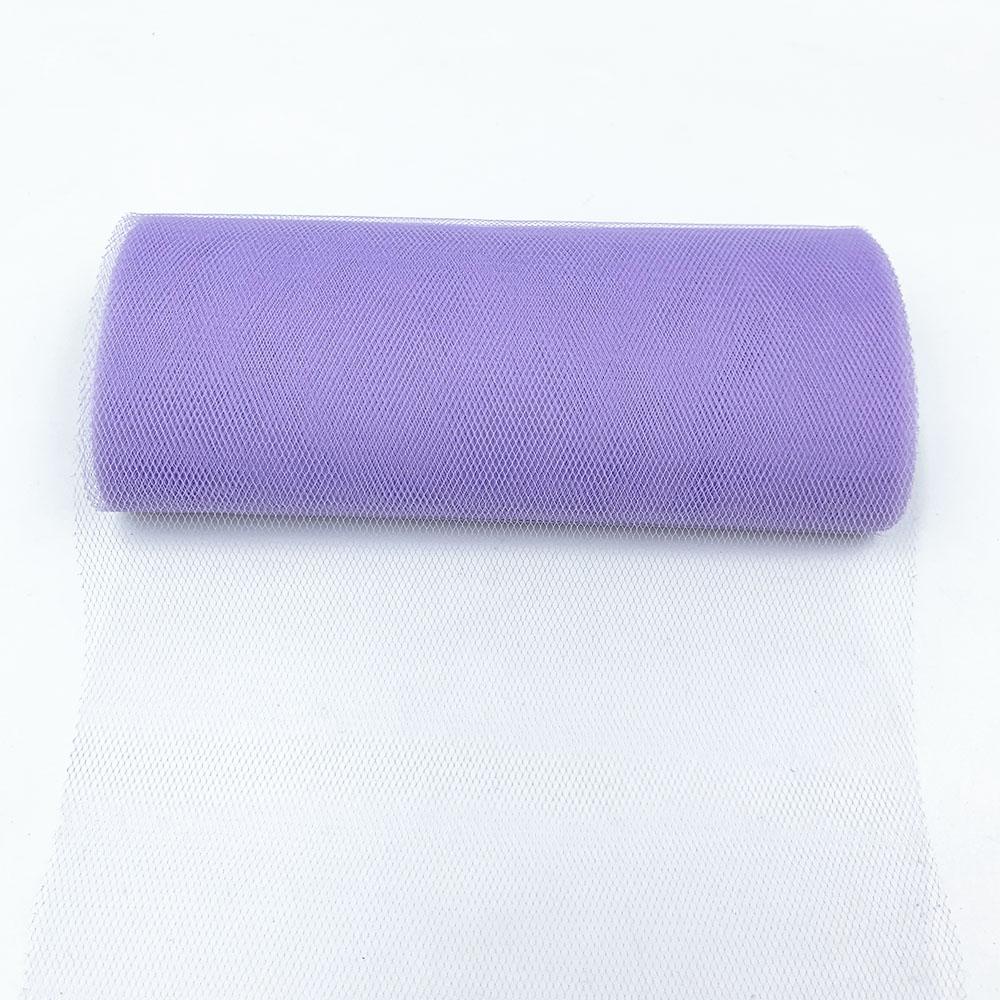 

6in x 10 Yards 44 Colors Rainbow Glitter Solid Tulle Rolls Netting Tulles Fabric Sewing for Table Skirt Weeding Party Decaration 6in x 10 Yards фиолетовый