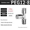 304 Stainless Steel Pneumatic Quick Connectors: High-Pressure Resistant Straight Reducer and Quick Connect Tee