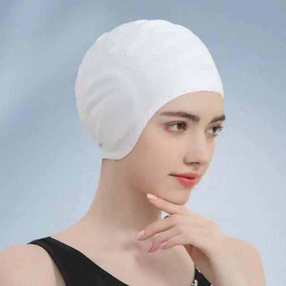 Elastic Snorkeling Cap Soft Swim Head Hood Major Bathing Cap Diving Hat  Women