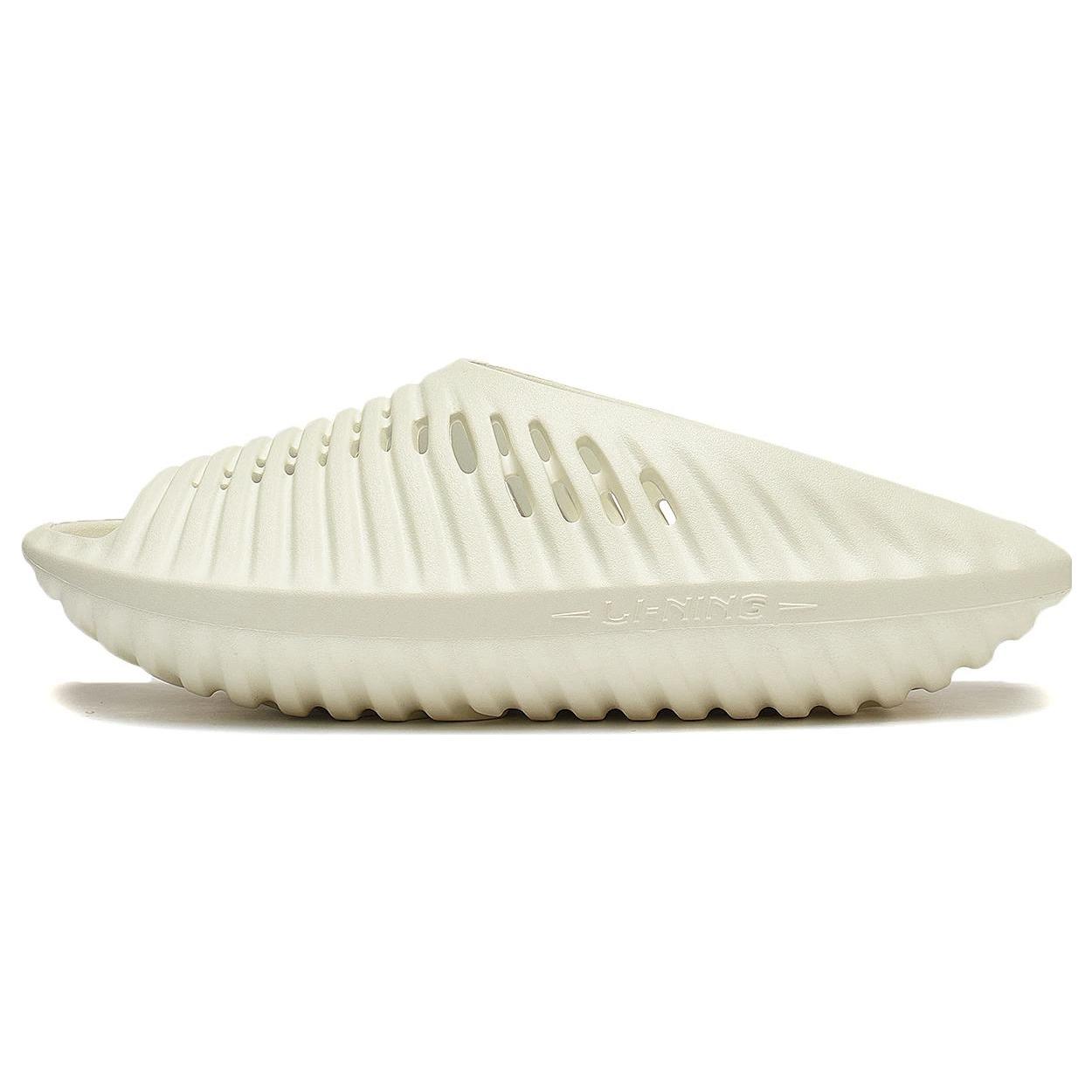 

новые шлепанцы LiNing Xuankong Slay Slide Унисекс кремово-белые 38