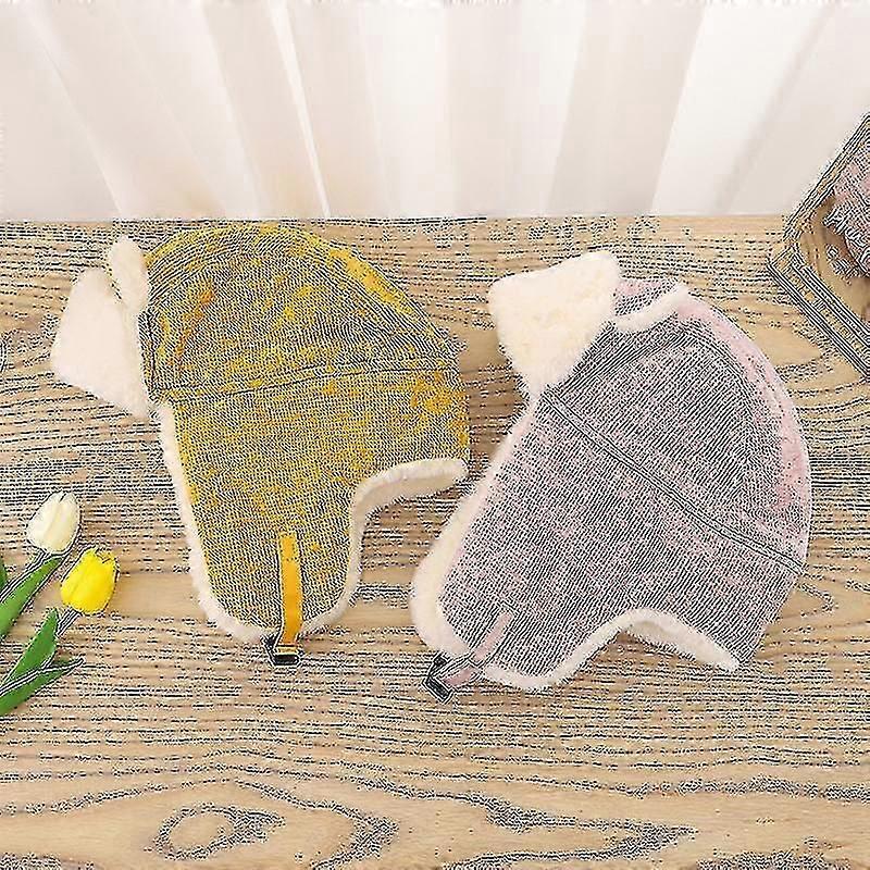 Women's Winter Bomber Hat with Cat Ear, Fluffy Lining, Adjustable Earflap, Windproof for Skiing and Daily Wear