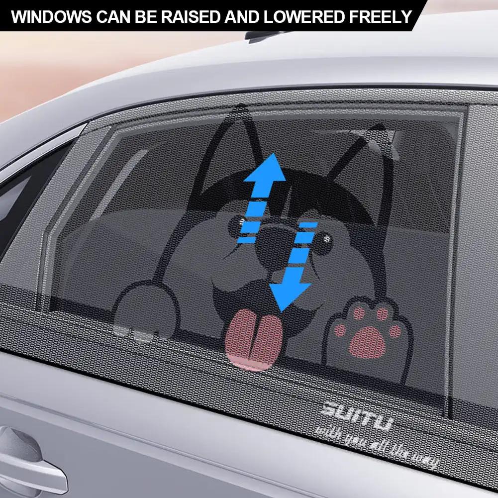 2pcs Universal Car Curtains Magnetic Sunshade Cover UV Protection Auto Side Window Sun Shield Sun Visor Protection Film 45x45cm