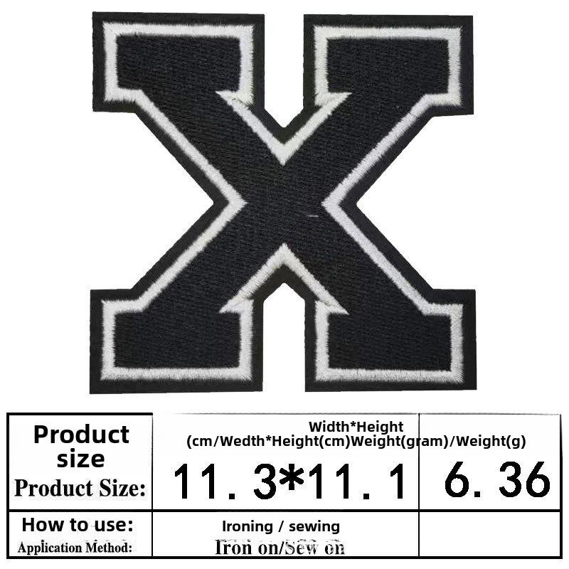 Embroidered Alphabet & Number Jersey Patch Armband Badge