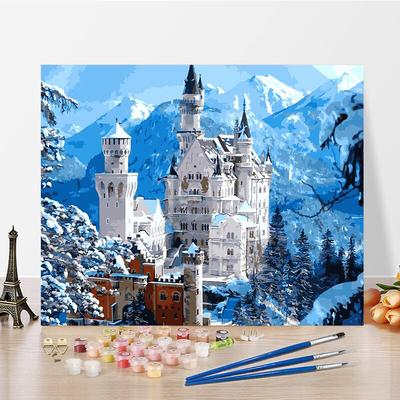 DIY Paint By Numbers Oil Painting Kit Canvas DIY Oil Painting By Numbers Wall Art Decorations for Home Gift Arts & Hobbies