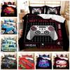Retro Game Console Elements Digital Printing Three-Piece Set Design Sense Bed Sheet Quilt Cover