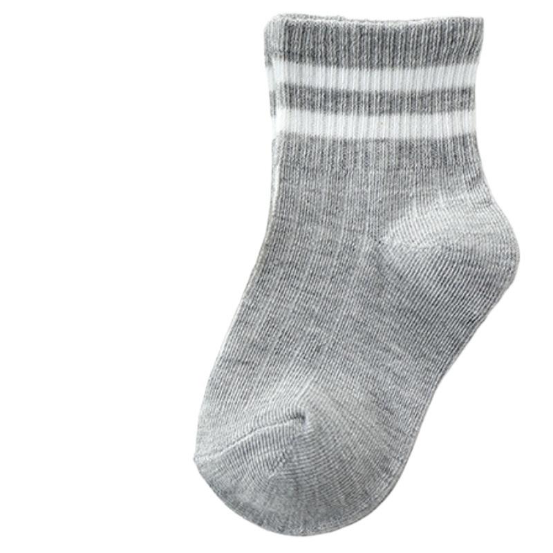 

Новые стильные детские носки с двойными вставками для весны и осени, детские студенческие носки, детские носки до середины икры для мальчиков и девочек XL (9-11 years old) серый