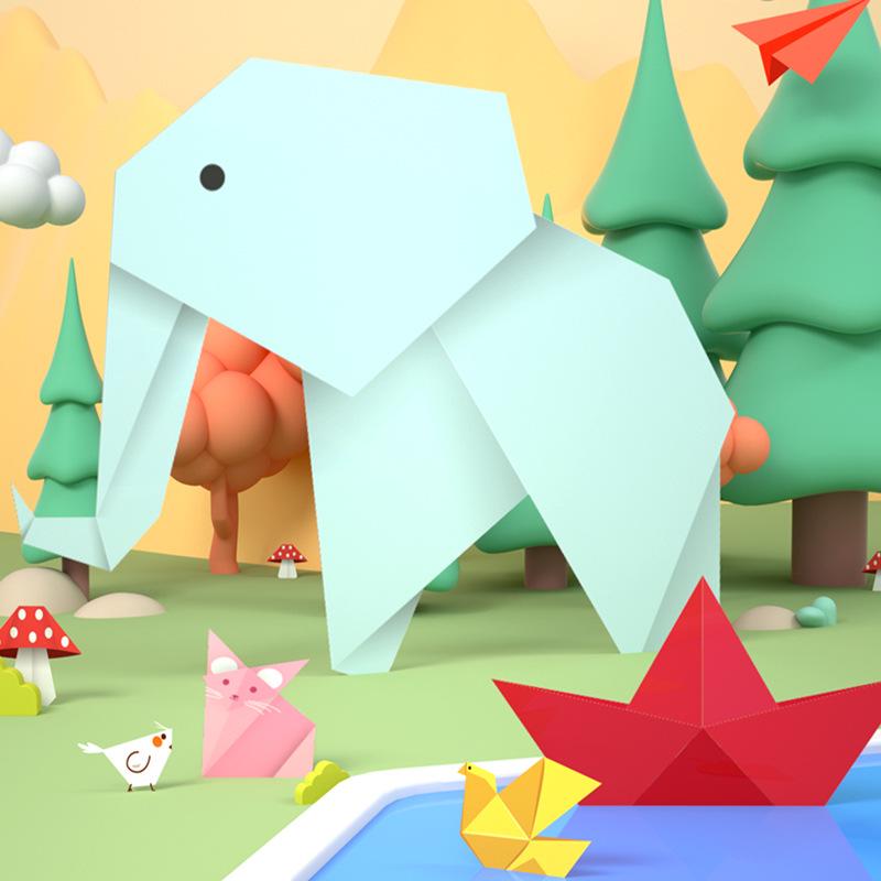 10-Color Handmade Origami Paper, 100 Sheets (19x19cm, Mixed)