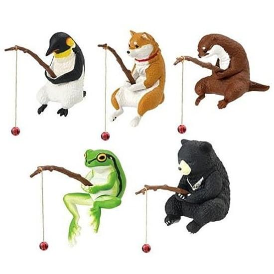 Fishing Day 3 Animal Leisure Complete Set 5 Types Gachapon Capsule Toy