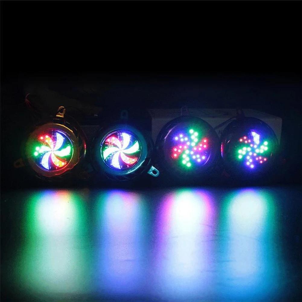 Motorcycle Colorful LED Light Radiator Covers Air Blade Cover Radiator Heat Shield Protective Cover Rotary Fan Grille Shield