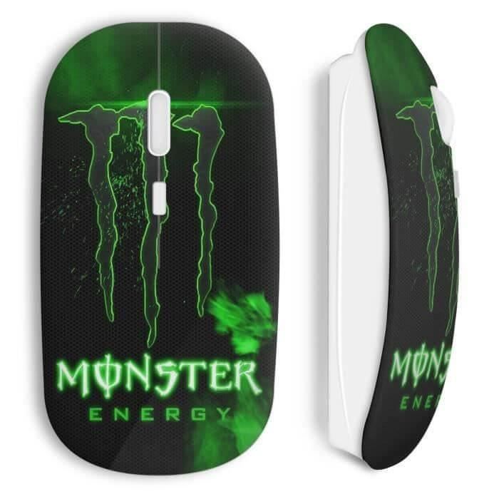 Souris Sans Fil - Monster Energy - Green Style - USB Wifi - Compatible Mac et PC - Vert