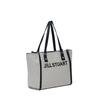 JILL STUART Women's Tote Bag with Panel, Brand Logo, Daily Casual, White x Black, JSLH5AH1