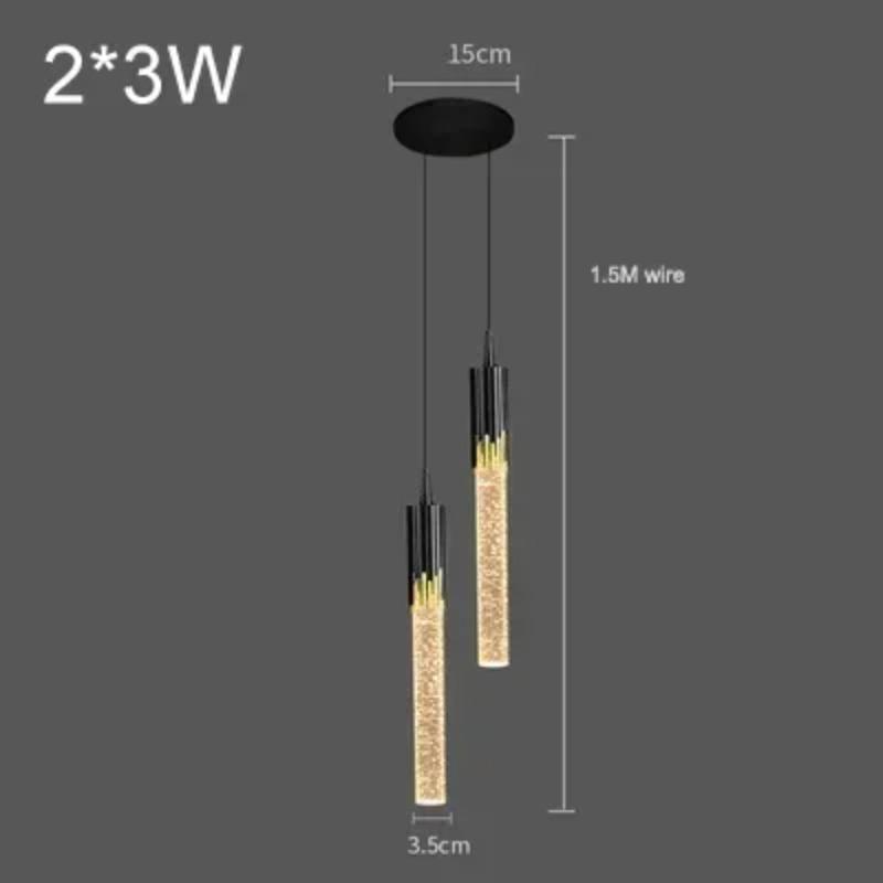 Modern Crystal Pendant Lamps Home Decor Bedside Hanging Light for Living Room  Bedroom Ceiling Chandelier Lights