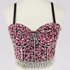 Women's Rhinestone Beaded Corset Bustier Top Party Glitter Corset Top Bra Tank Top