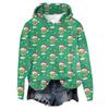 Women's Hooded Long Sleeve Christmas Printed Flannel Top Hooded Sweatshirt
