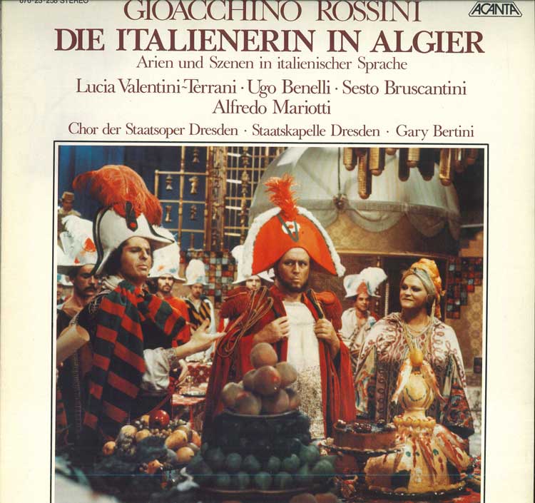 

LP Record ROSSINI - Dei Italienerin In Algier 67023258 ACANTA Germany Classical Used