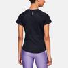 Under Armour Running Fitted Round Neck Short Sleeve T-Shirt Women Tops Black 1326462-001