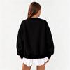 Women's Fall Winter Casual Crewneck Sweatshirt Color Long Sleeve Top
