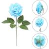 30 Stück Babyblau Künstliche Rosen mit Stielen, Schaumstoff-Fake-Blumen für DIY-Hochzeitssträuße, Babyparty, Partydekoration (Hellblau)