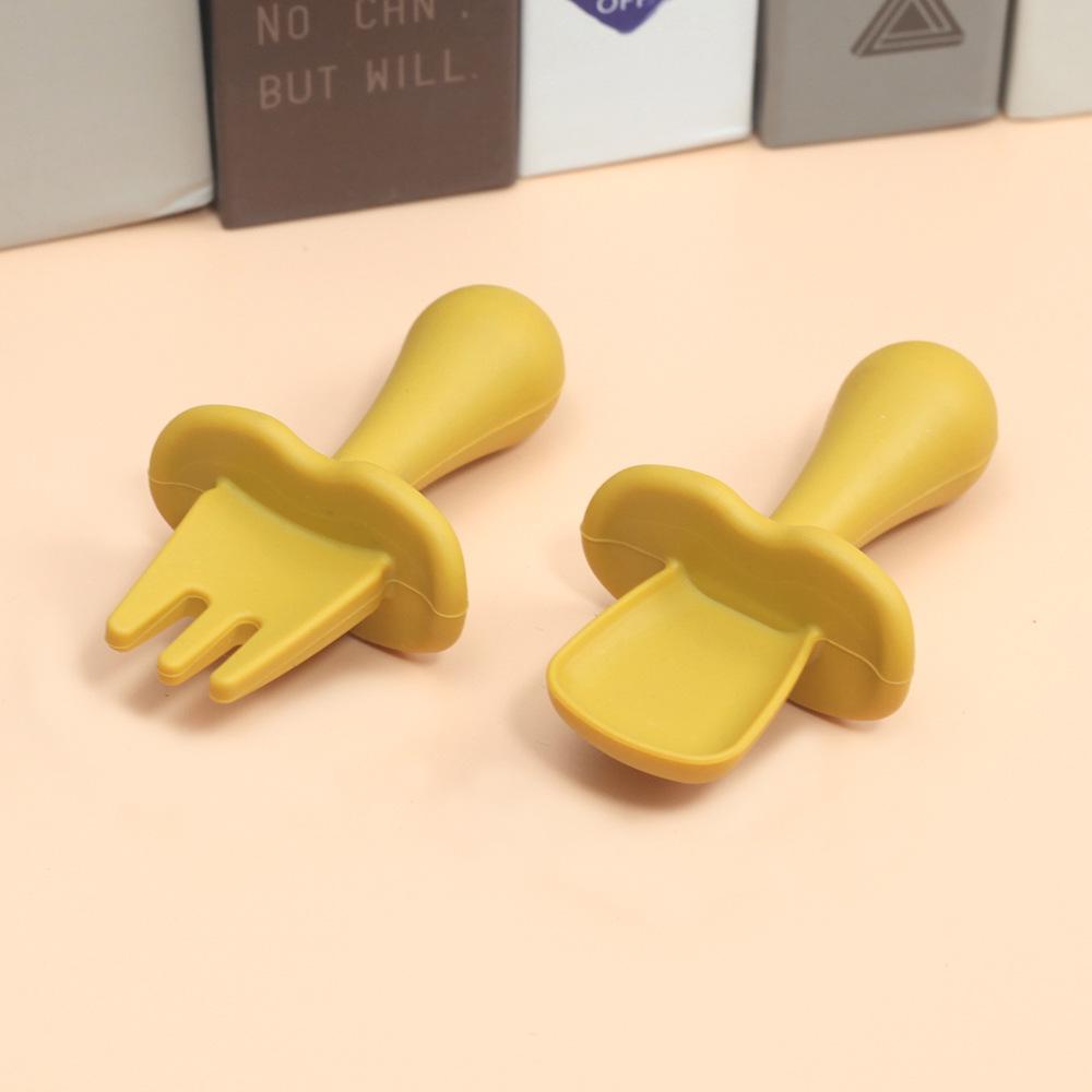 Silicone Baby Feeding Spoon Set - Soft-Head Training Spoons for Infants