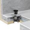 Neodrain Square Shower Drain,4 inch Stainless Steel 304 Grate and PVC Drain Body, Grate with Brushed Nickel Finish, Kit Includes Hair