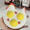 Ceramic Egg Holder Cute Egg Storage Compartments Reusable Egg Tray  Egg Tool