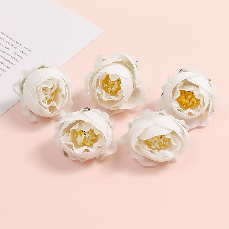 5 Stück Weiße Serie Künstliche Rosen Kombination Raum Tischdekoration Outdoor Party Hochzeitsdekoration DIY Kranzzubehör