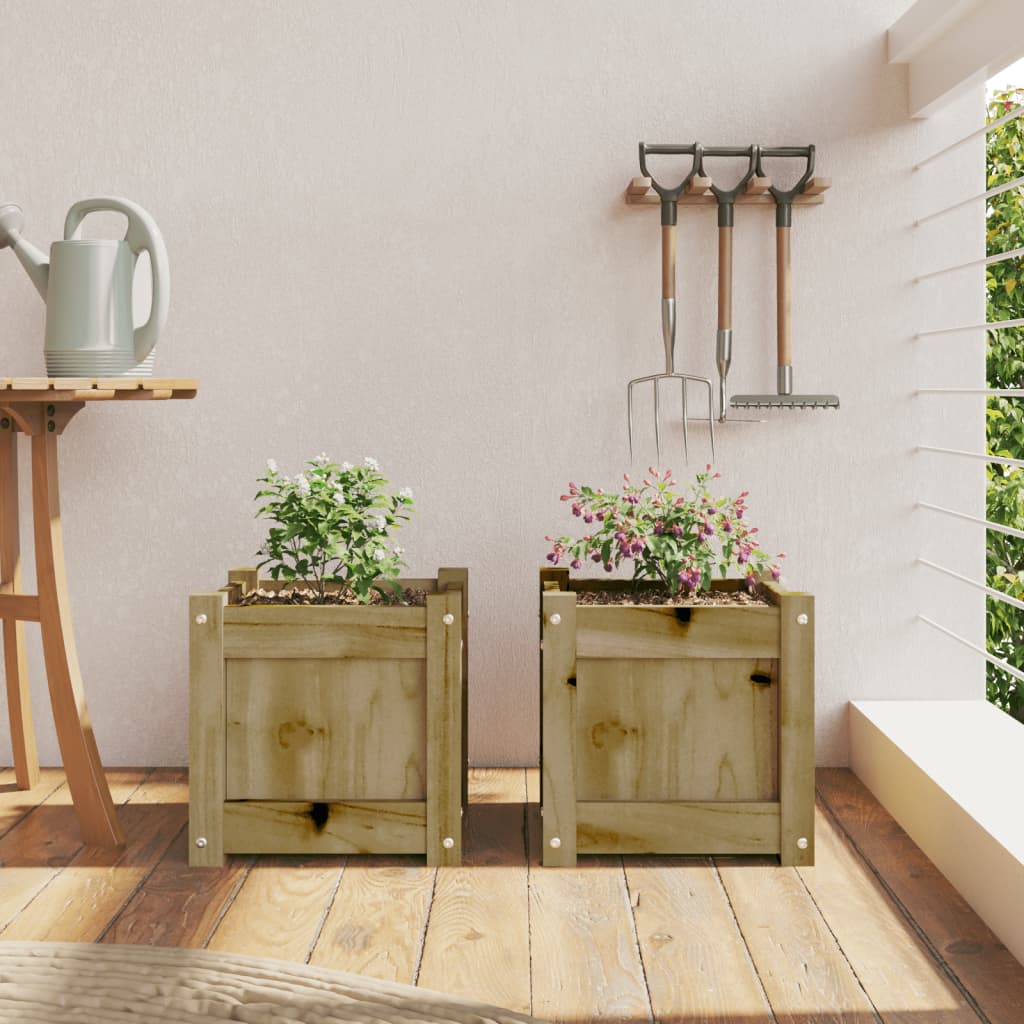 Planters 2 Pcs Pressure Treated Pine Wood