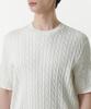 MUSINSA STANDARD Cable Crew Neck Short Sleeve Knit [Ivory]