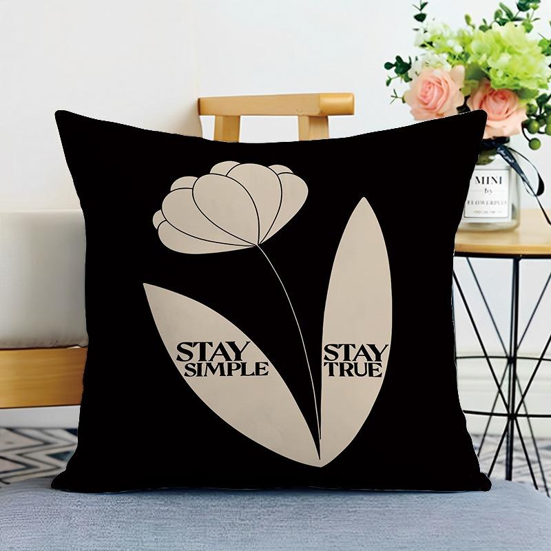

Простая наволочка с принтом в стиле Ins для спальни, гостиной, квадратная наволочка с подушкой 40x40cm