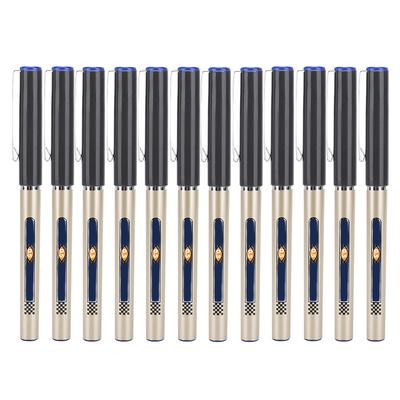 12 Stück Rollerballstift ABS-Kunststoffschale Gerade Flüssigkeit 0,5 mm Nadelspitze Bürobedarf(Nadel