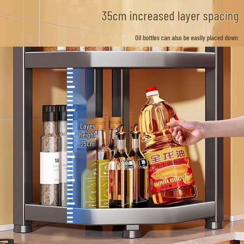 Yingbai 3-Layer Corner Spice Rack with Knife Holder