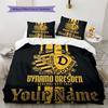 Vlastní jméno Dynamo Dresden Legenda Ložní prádlo, Sada přikrývek Povlak na přikrývku Povlak na polštář Domov Narozeninový dárek (1 * povlak na peřinu + 2 * povlak na polštář, bez jádra)