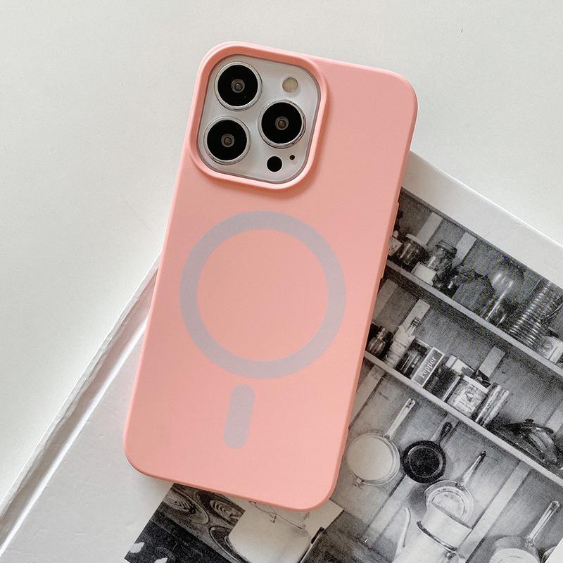 Suitable for Apple 16promax Liquid Silicone Magnetic Phone Case IP15 Imitation Original Liquid Large Hole 13 Protective Case