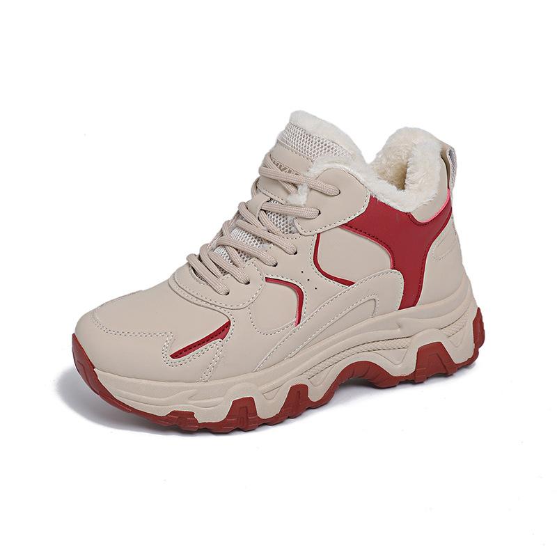 Thick-soled heightening shoes women's new winter warm and versatile sports and leisure shoes