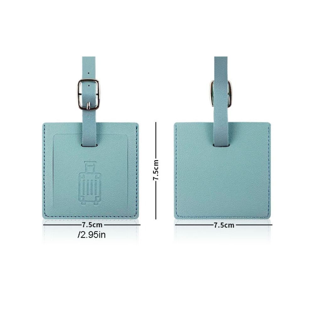 Square Shape Baggage Name Tags Colorful Airplane Suitcase Tag Soft PU Luggage Tag  Holiday
