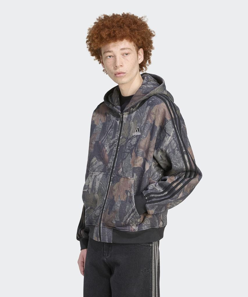 Adidas Camouflage Zip-Up Hoodie - Black / Jy2775