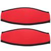 2pcs Diving Slap Mirror Strap Cover Underwater Dive Snorkeling Snorkel Cover Hair ProtectorRed
