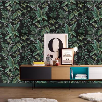 Tropische Palme Selbstklebende Tapete Regenwaldblätter Abziehbar und Aufklebbar Wandpapier Vinyl Grün Abnehmbares Kontaktpapier für Zuhause
