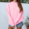 Women's Loose Sports Round Neck Sweatshirt Long Sleeve Casual Top Pullover Sweatshirt