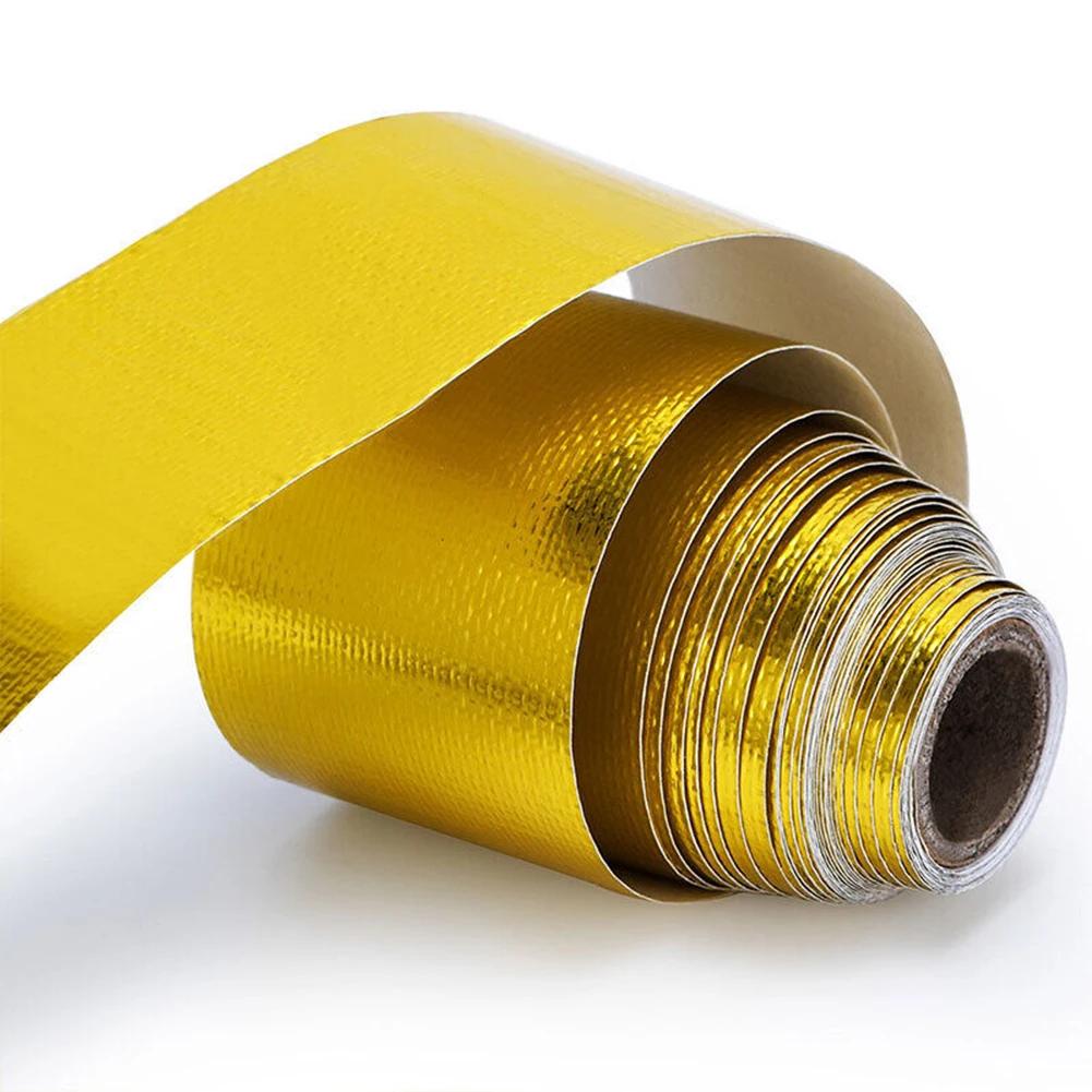 5M Self Adhesive Heat Shield Wrap, Automotive Exhaust Tube Insulation Tape for Car Engine Exhaust Pipe Protection