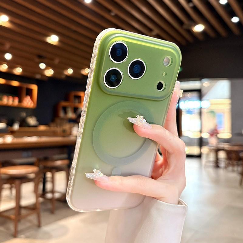 Double-sided Matte Gradual Change Magnetic Attraction for IPhone17promax Advanced Sense Mobile Phone Case Niche Apple 15 Anti-drop