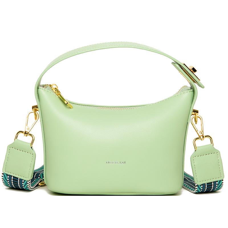 

Кожаная маленькая сумка-мессенджер на цепочке через плечо для женщин, модная простая маленькая квадратная сумка из мягкой кожи из коровьей кожи светло-зеленый