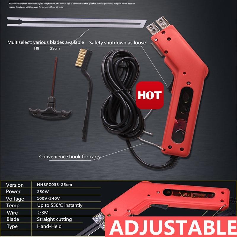 250W φελιζόλ Ηλεκτρικό αφρώδες σύρμα Εργαλείο αυλάκωσης Λεπίδες κοπής Διάφορο κιτ Θερμαντικό Κόφτης Μαχαιριών με λαβή χειρός