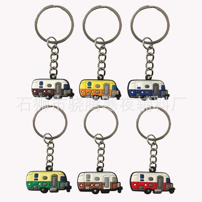 Portachiavi Camper da Viaggio Cartone Animato Carino, Ciondolo Regalo, Accessori in Materiale PVC