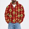 Men's Fall Winter Flannel Christmas Print Pullover Sweatshirt for Casual Holiday Wear
