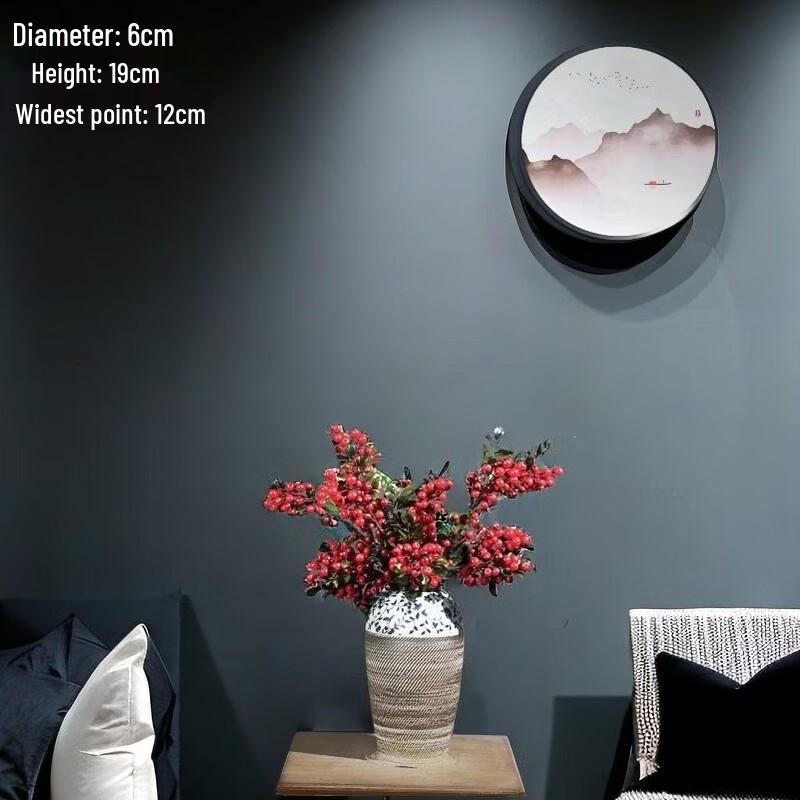 Retro Carved Blue & White Ceramic Vase & Planter Set