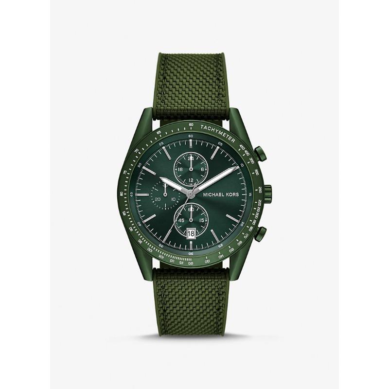 

Мужские часы Michael Kors Oversized Warren Зеленого оттенка с нейлоновым ремешком MK9144 оливковый