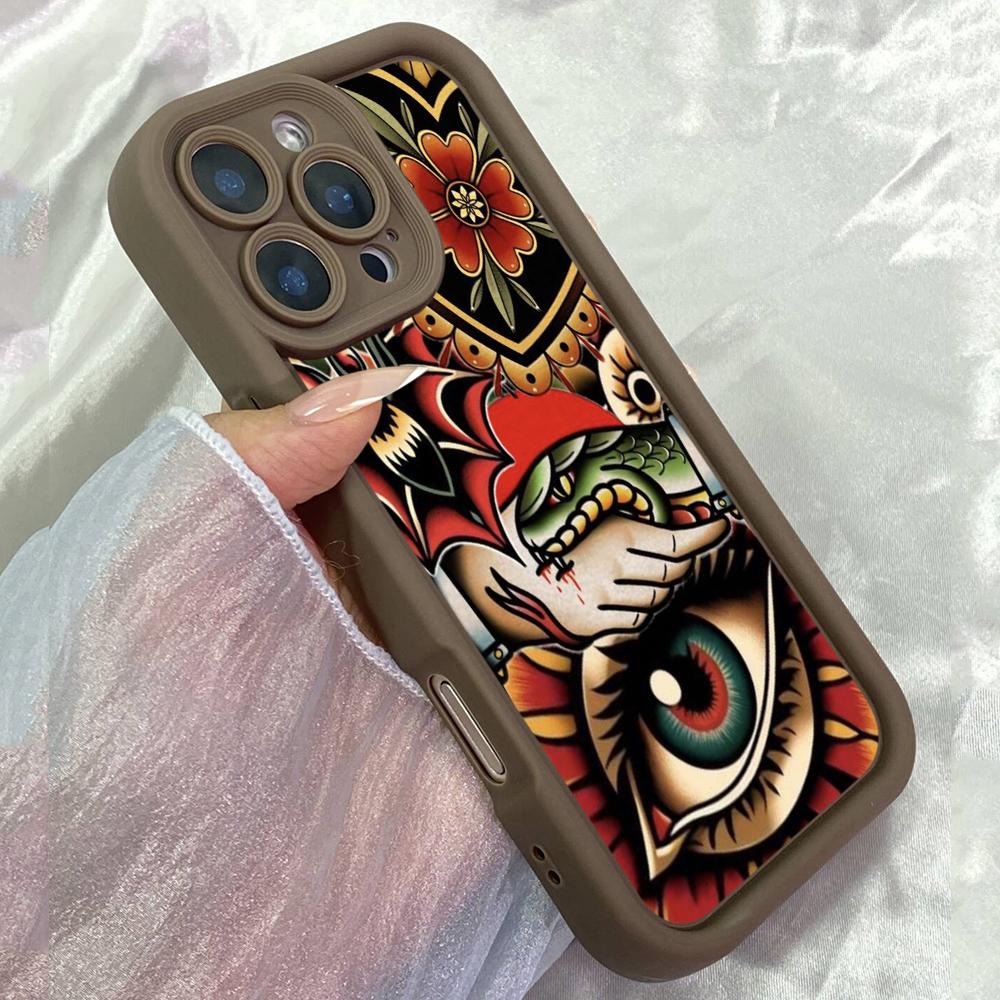 JT269 Graffiti Eyes for iPhone 17 16 15 14 13 Pro Max Samsung S26 S25 Ultra A17 A16 A07 A56 A36 A06 Xiaomi 15T Redmi 15c Note 14 13 12 11 Soft Case