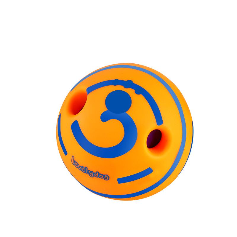 Dog Toy: Self-Play Rolling Sound Ball – Silly Laugh, Teething Relief, Bite-Resistant, Boredom Resistant Pet Ball